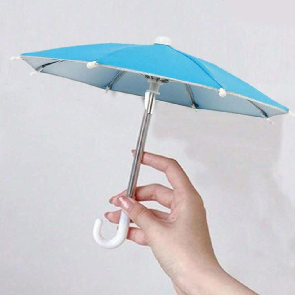 Phone Umbrella Suction Cup Stand Outdoor Phone Shade Cover Sky Blue