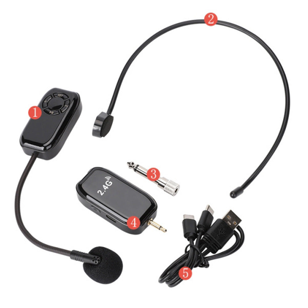 6.5mm Jack Wireless Microphone 2 In 1 Voice Amplifier Speaker Headset
