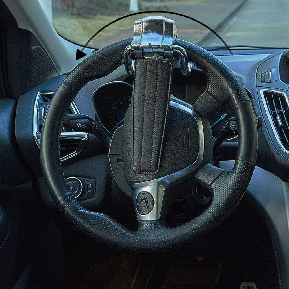 Universal Steering Wheel Lock Anti Theft Device for Cars-Silver