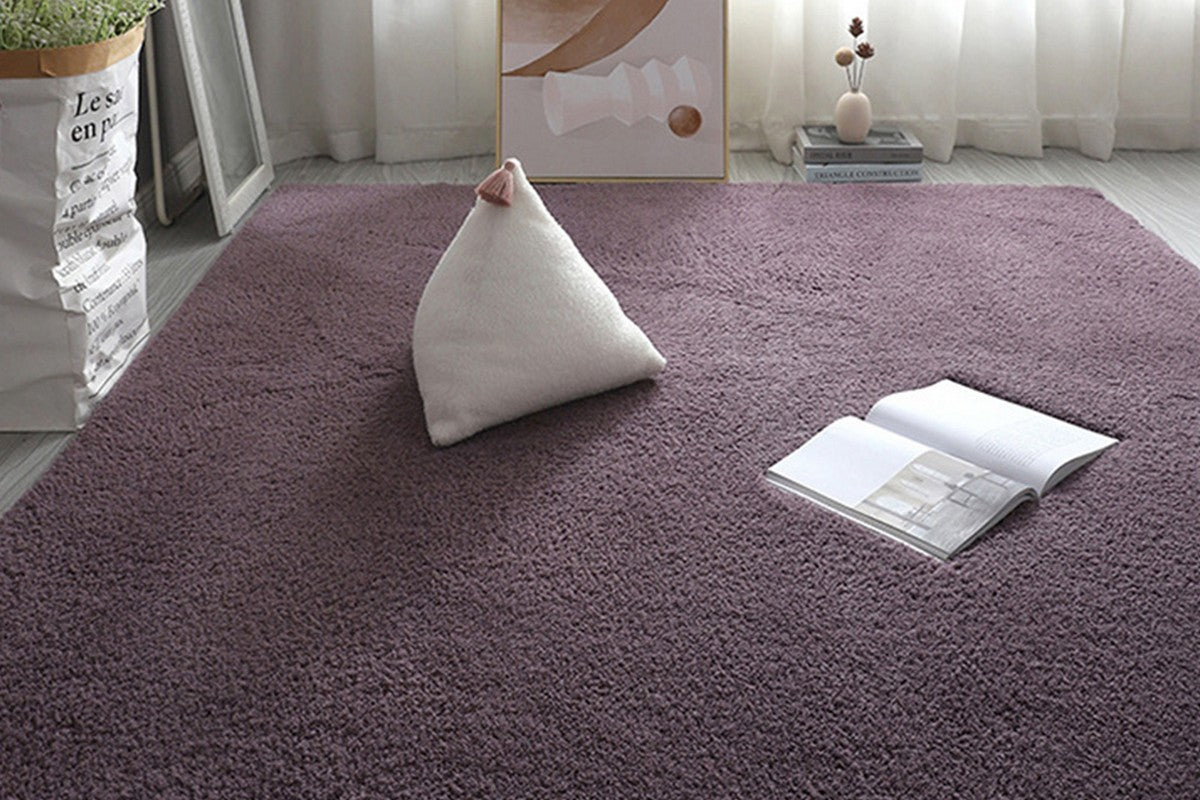 Soft Modern Indoor Large Shaggy Rug for Livingroom Bedroom Dorm Kids Room Home Decorative-Purple