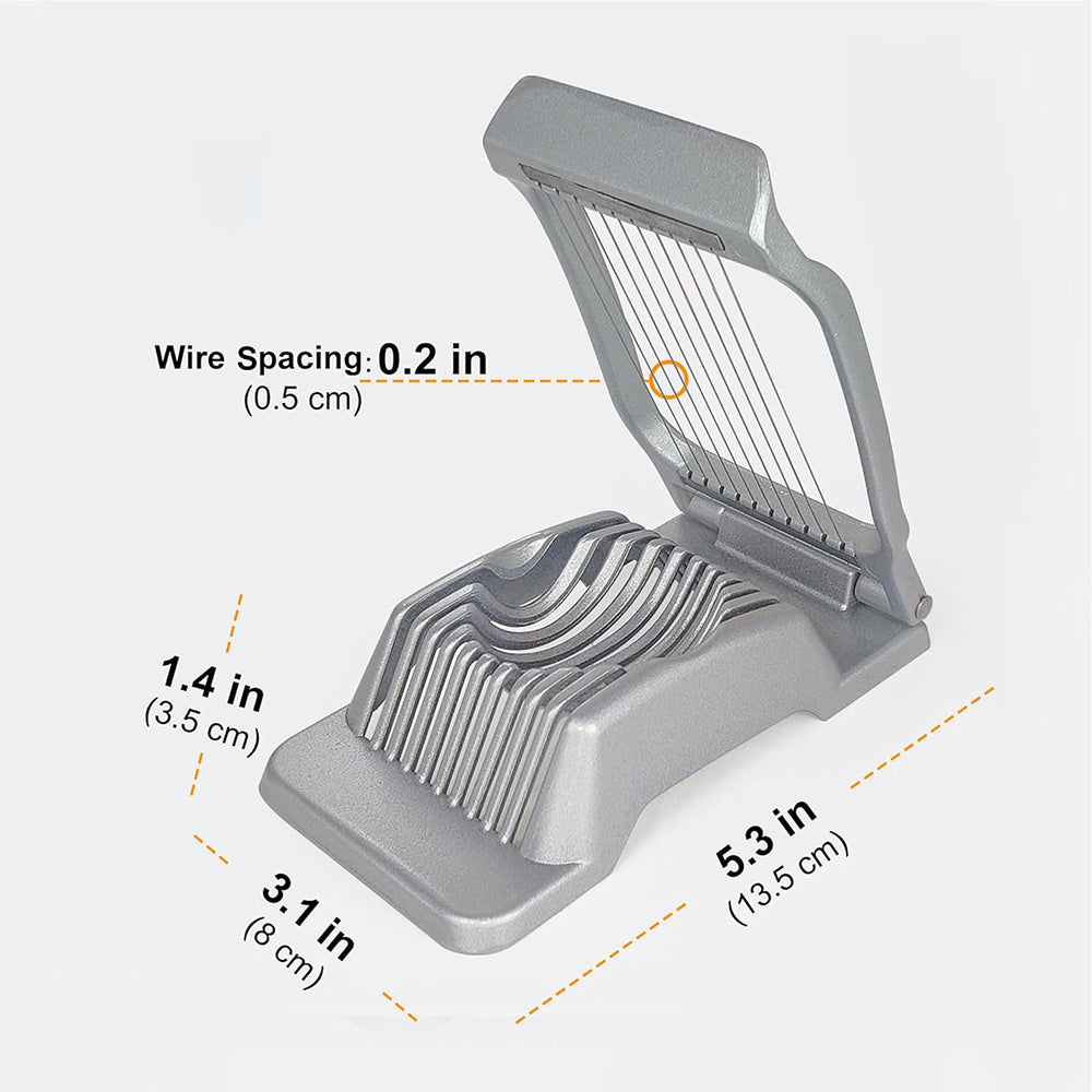 Aluminum Alloy Egg Slicer for Hard Boiled Eggs Strawberry Slicer for Sandwiches-Silver