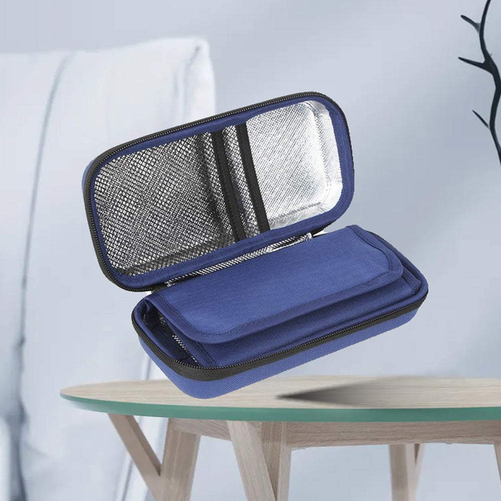 Insulin Cooler Travel Case Diabetic Medication Cooler Bag-Navy