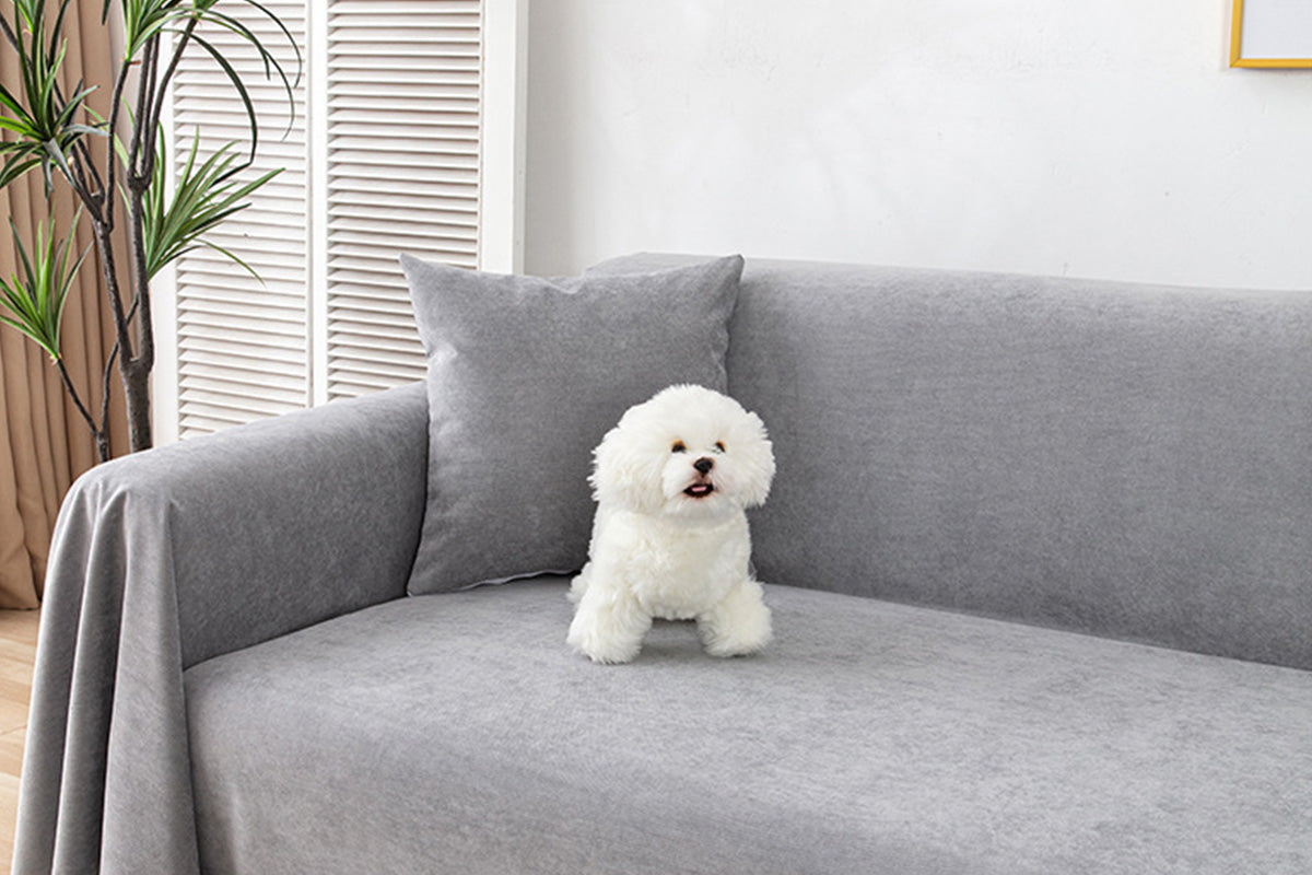 Anti Scratch Sofa Cover Anti Cat Scratch Water Resistant Sofa Towel -Grey