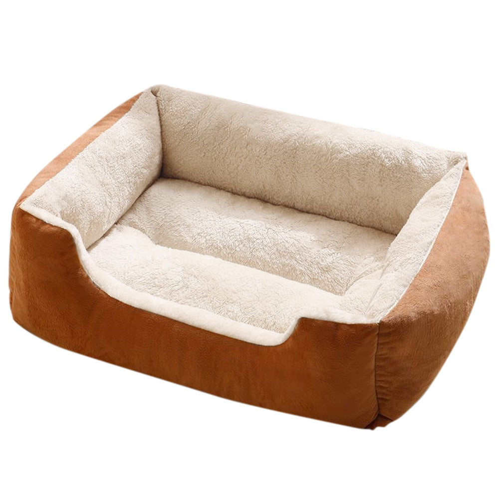 Rectangle Pet Bed for Dogs Cats Beds Warming Soft Calming Sleeping Puppy Bed Coffee