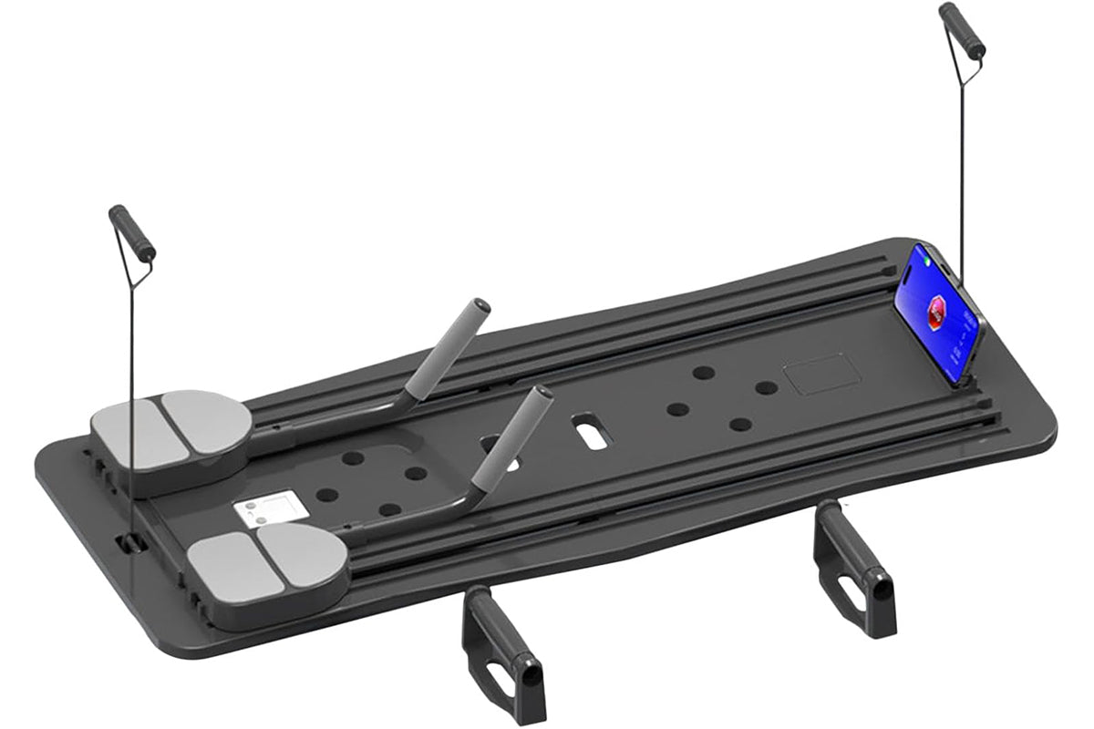 Pilates Machine Foldable 5-in-1 Portable Pilates Board with Elbow Support Home Gym Equipment for Weight Loss Training -Black