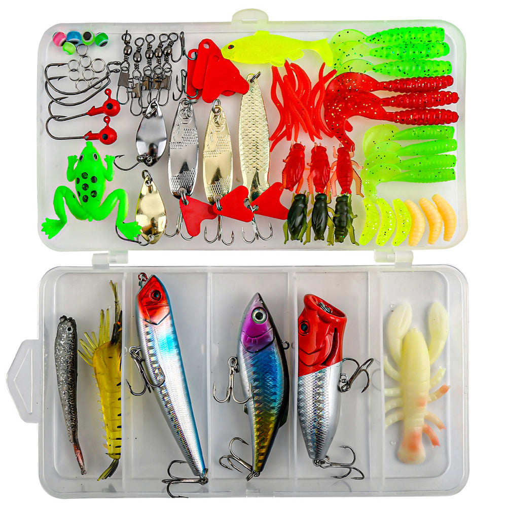 Bass Trout Salmon Fishing Lures Kit ¨C Baits & Tackle Fishing Accessories Set Green