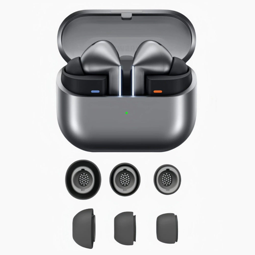 12Pcs Silicone Ear Tips for Samsung Galaxy Buds3 Pro Replacement Earbud Covers-Grey
