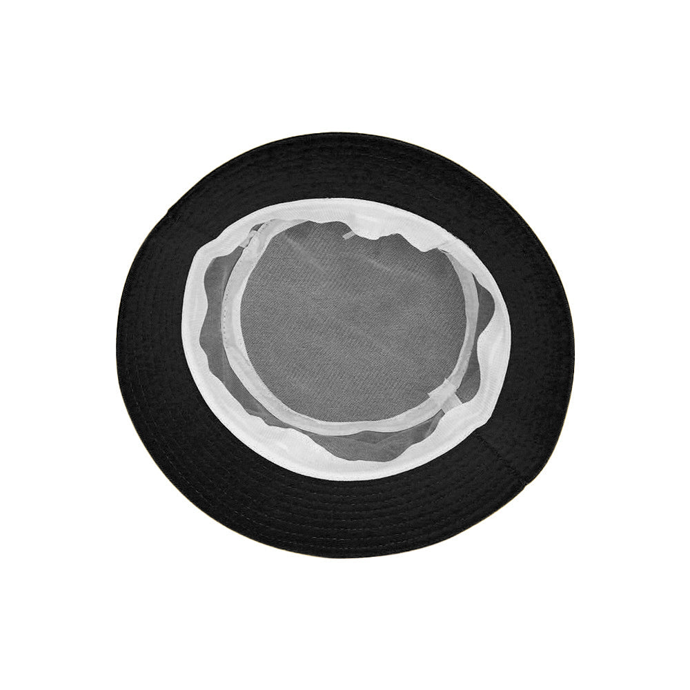 Unisex Bucket Hat Cotton Outdoor Beach Sun Cap Black