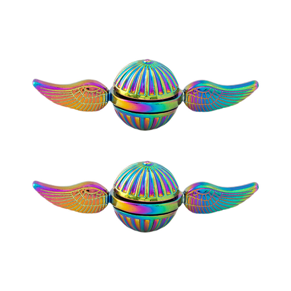 2Pcs Fidget Sphere Spinner Desk Spinning Toy Wings Finger Hand Spinner Mixed Color