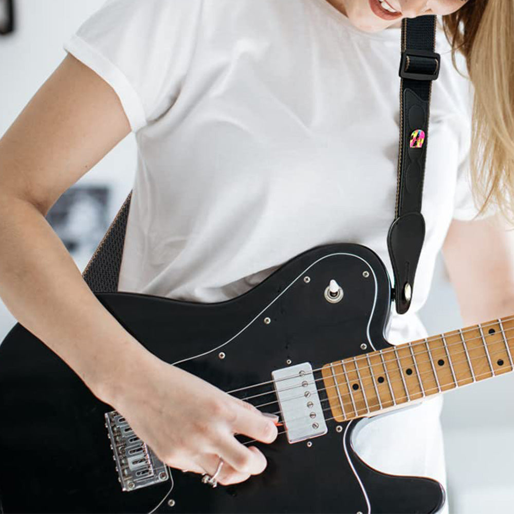 Guitar Strap for Acoustic Classic Electric and Bass Guitars -Black