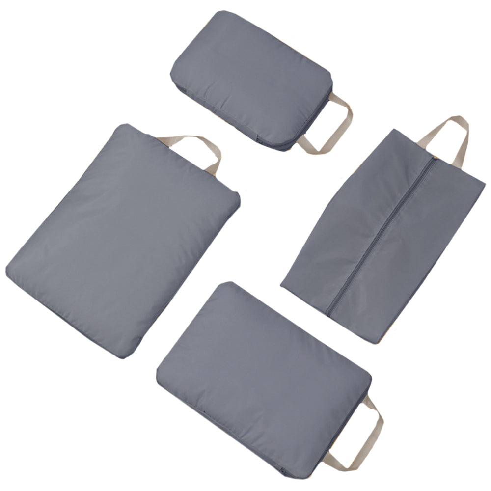 4Pcs Set Travel Compression Packing Cubes for Carry On Suitcases Travel Accessories Gray
