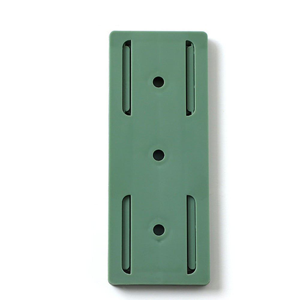 4Pcs Set Punch-Free Socket Organizer Wall Mount Plug Fixer Adhesive Power Strip Holders Green