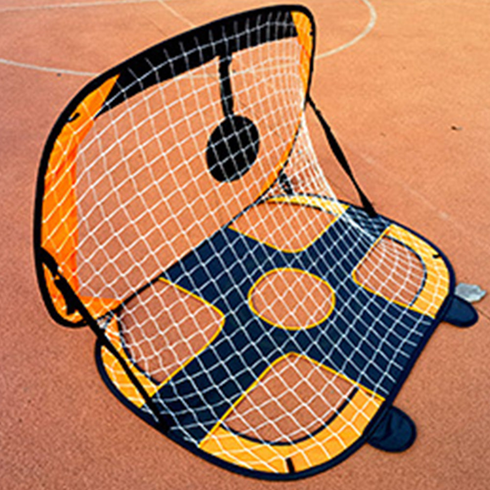 Kids Pop Up Soccer Goal Net Portable Soccer Training Net Kit for Backyard Orange