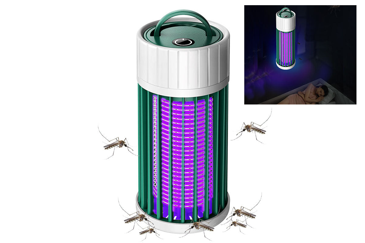 2pcs USB Electronic Rechargeable Mosquito Killer Lamp Night Light Mosquito Trap Indoor-Green