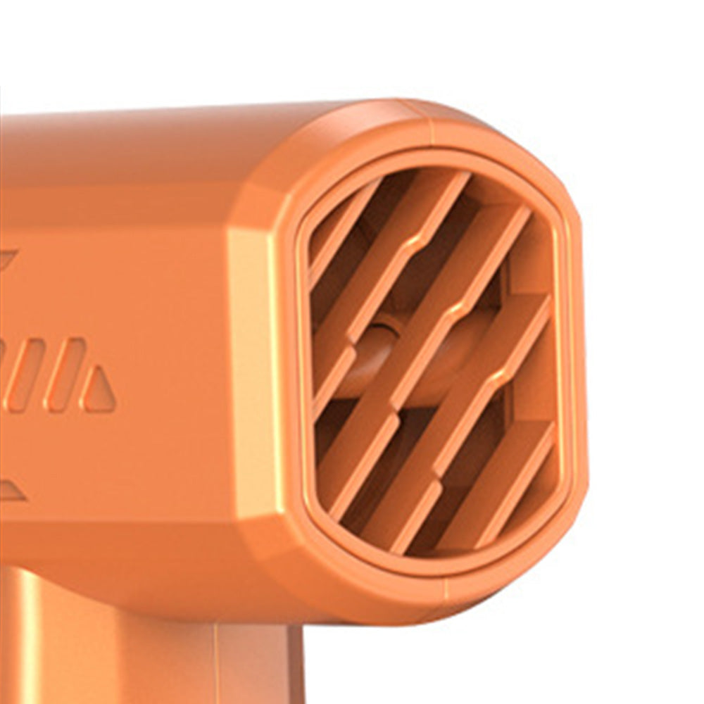 2-in-1 Electric Air Duster 130000 RPM Mini Blower with LED Light for Camping Home Car Orange
