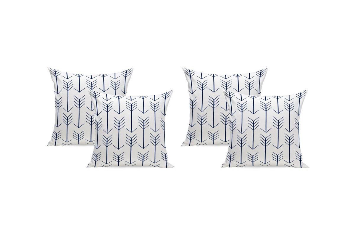 4Pcs 45X45CM Art Linen Square Geometric Design Throw Pillow Case Home Decor Cushion Cover-ST4