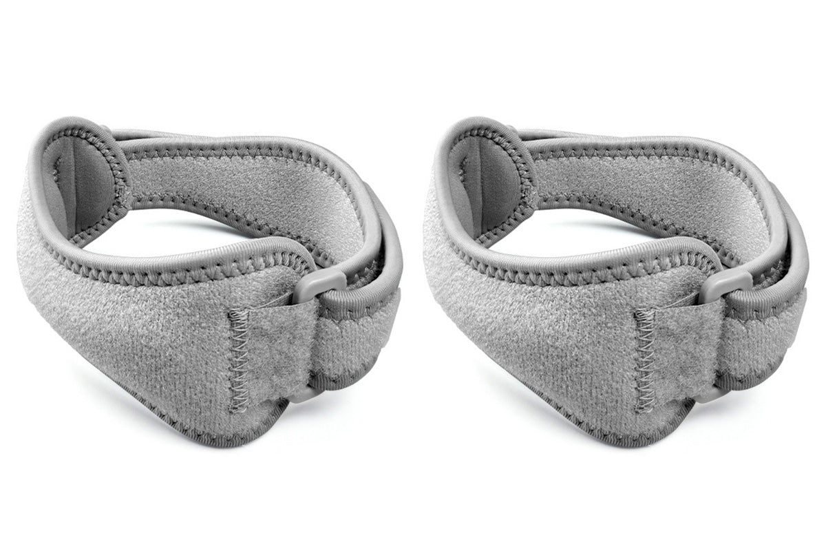 2Pcs Knee Relief Patella Stabilizer Support Brace for Running Hiking Basketball Tennis Volleyball Squats Tendonitis -Grey