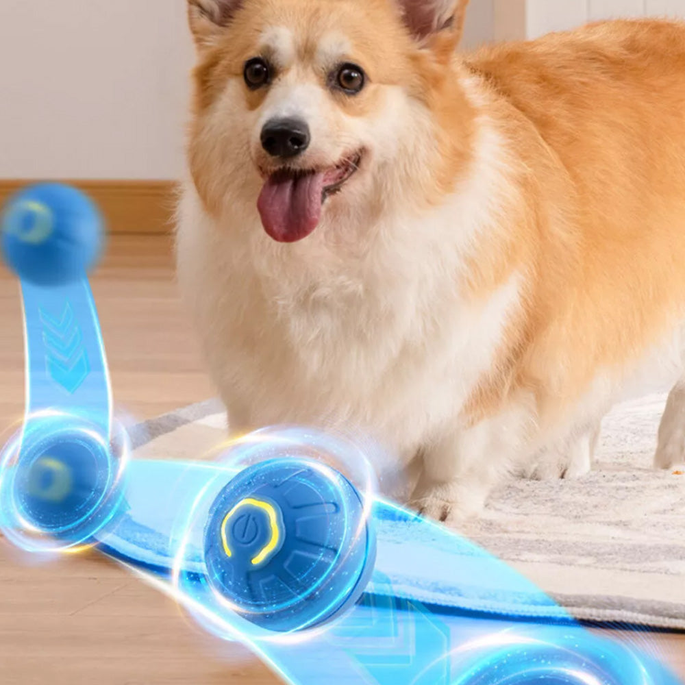 2Pcs 4.5CM Automatic Moving Ball Toy for Cats USB Rechargeable Interactive Vibrating Cat Toy