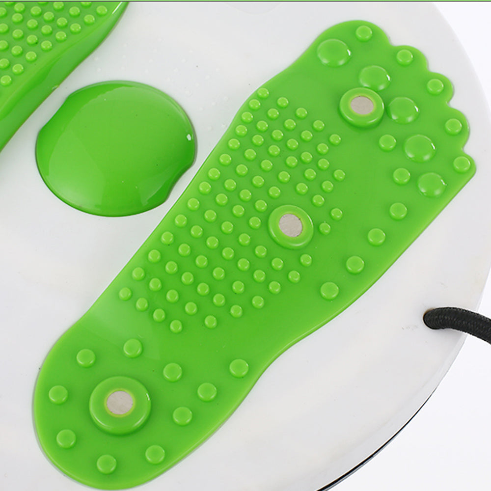 Twist Waist Board Magnetic Balance Board Foot Sole Massage Disc with Drawstrings Exercise Fitness Accessories Green