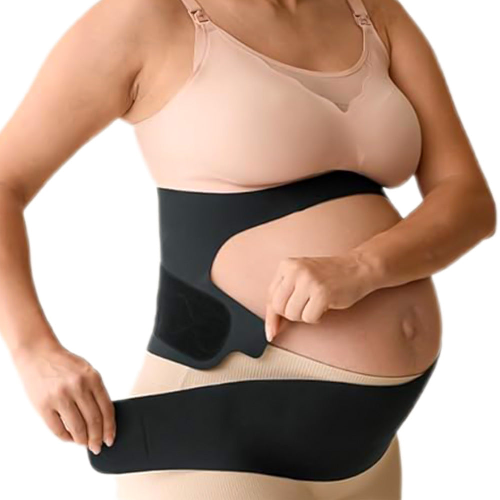 Invisible Pregnancy Belly Band ¨C Maternity Support Belt for Back Abdomen & Waist Black