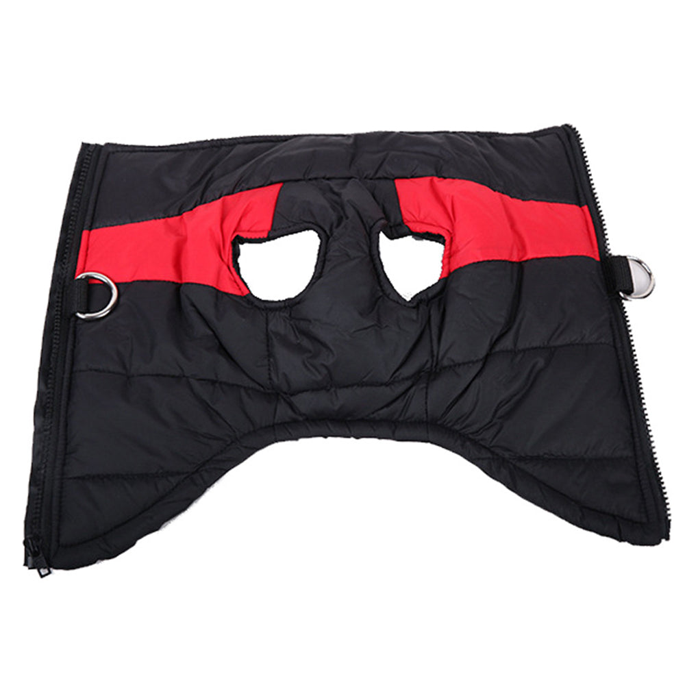 Windproof Waterproof Dog Winter Coat Jacket Warm Dog Vest Cold Weather Apparel-Red