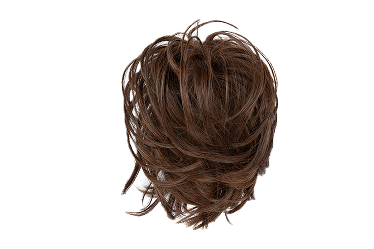 20CM High-Temperature Fiber Natural Messy Bun Scrunchy Thick Messy Bun Hair Piece-Light Brown