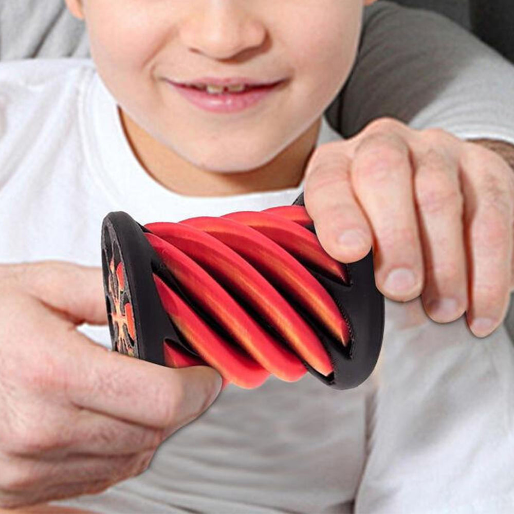 Spiral Cylindrical Passthrough Sculpture 3D Printed Fidget Toy