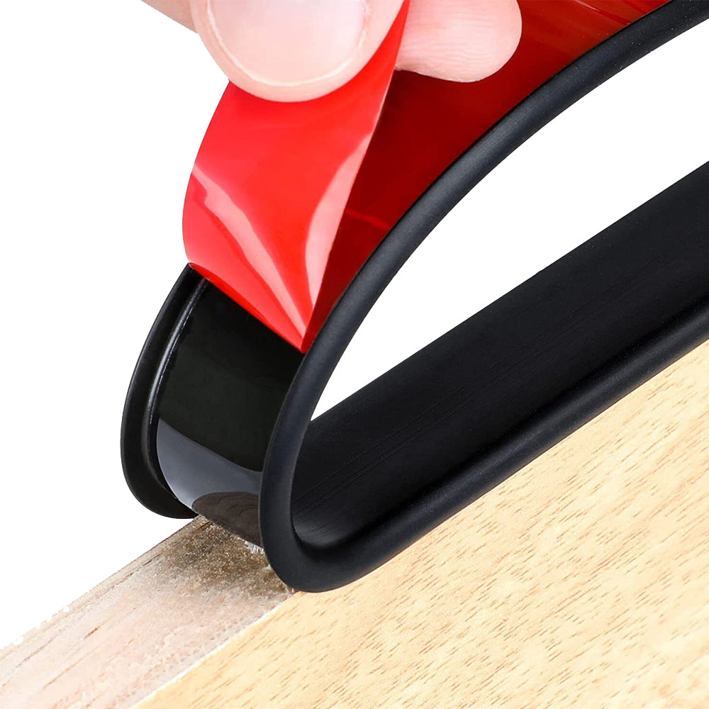 U-Shape Edge Banding Self Adhesive Edge Banding Corner and Collapsible Edge Protector for Cabinet Repair Black