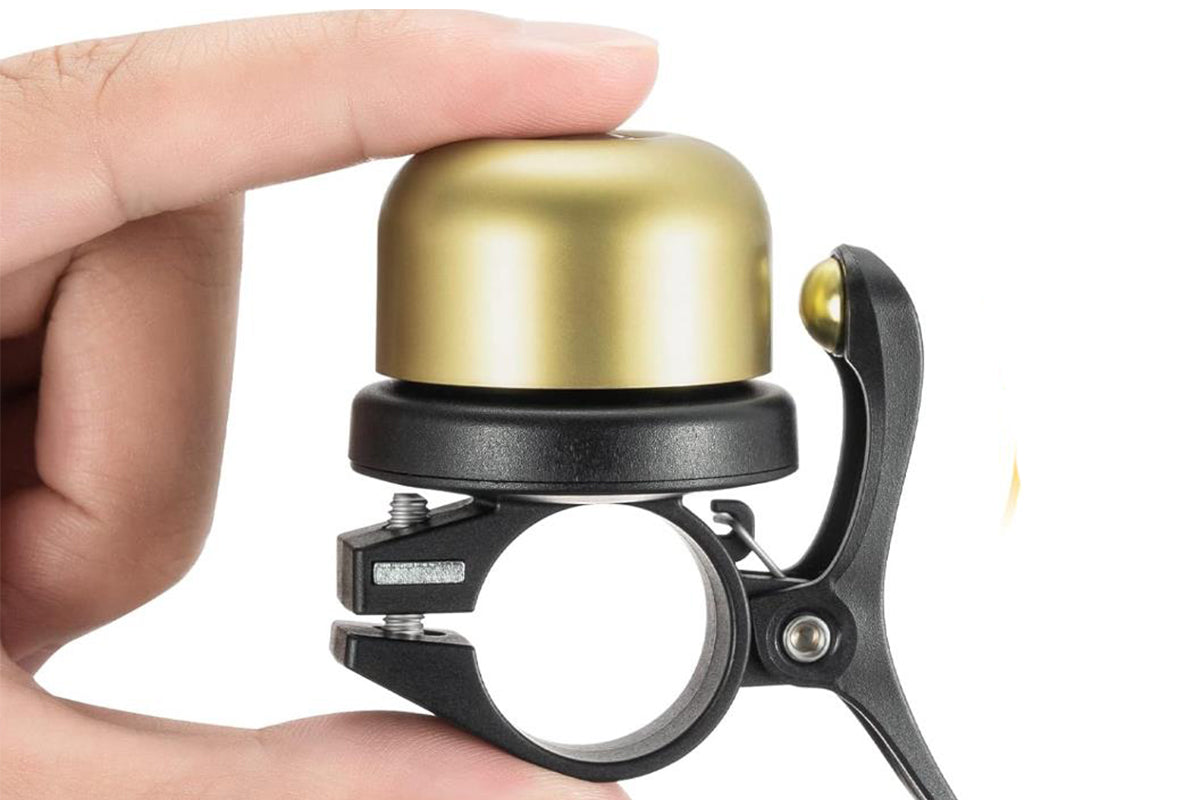 2Pcs Anti-Theft Bike Bell Water Resistance GPS Positioning Bicycle Ring For AirTag Tracker-Black And Copper