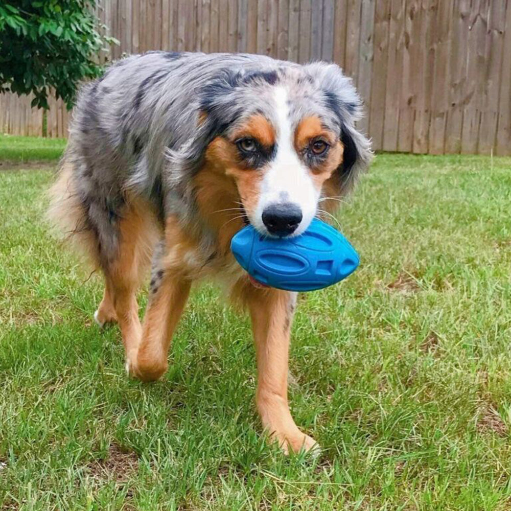 Puppy Chew Ball With Squeaker Dog Chew Toys Squeaky Dog Toys For Aggressive Chewers Blue