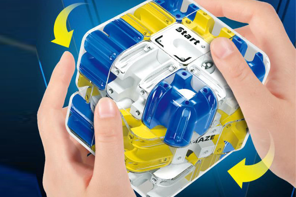 3D Rubik Race Game Educational Sensory Toys Rubik's Puzzle Brain Teaser-Blue