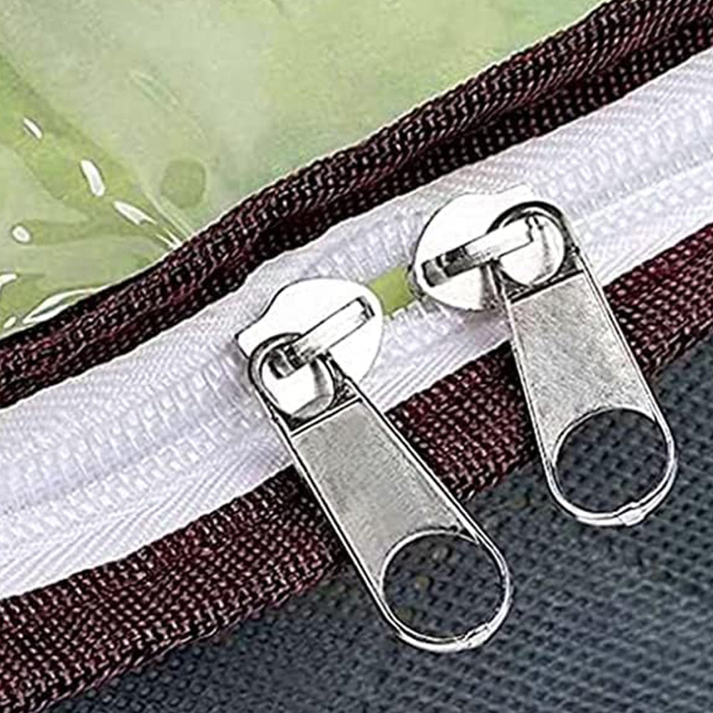 2 Pack Under Bed Zipper Storage Containers 90L Collapsible Closet Organizer Bins with Clear Window Grey