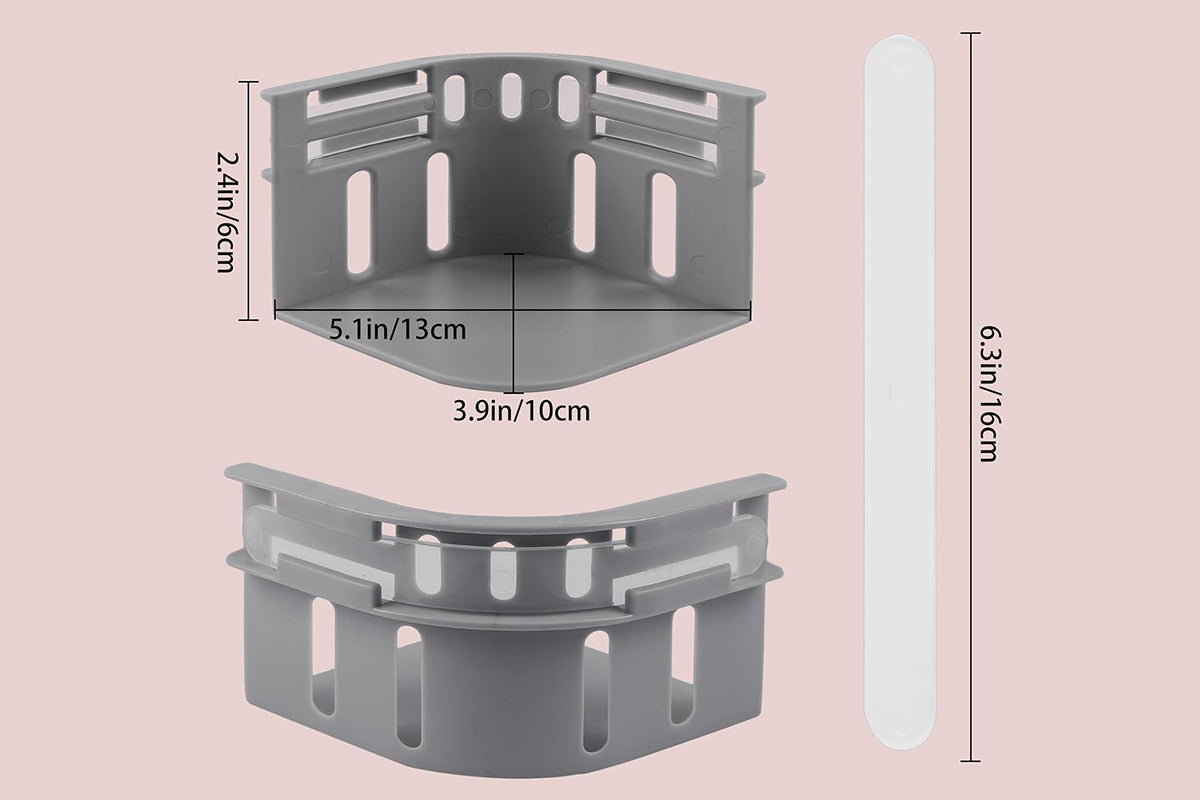 Open Corner Bed Sheet Holder with Lock Strips Sheet Locks Fit All Mattress Size -Grey