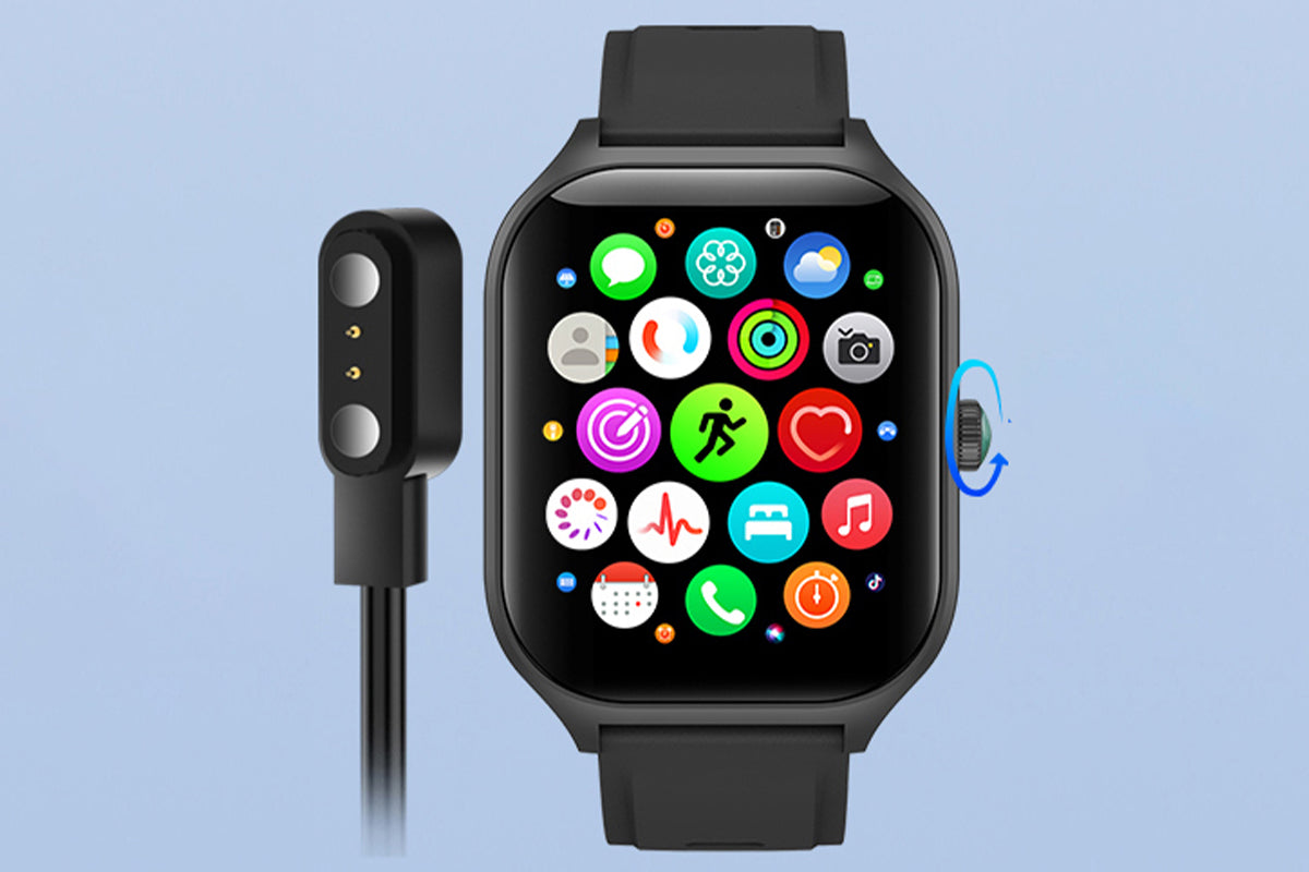 Smart Watch 2.01-Inch Fitness Watch with Heart Rate Sleep Monitor Blood Oxygen 123 Sports Modes Activity Tracker -Black