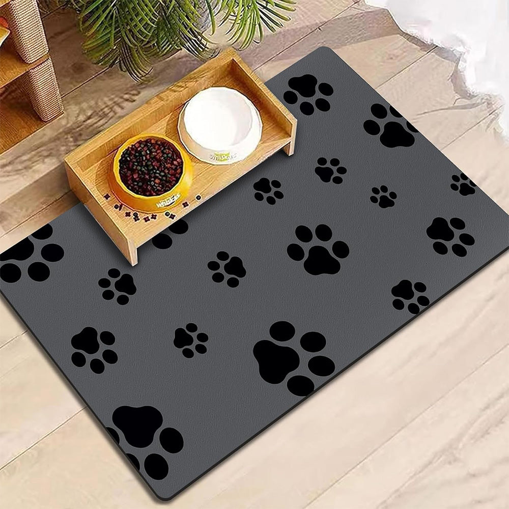 Pet Quick Dry Food Mat Absorbent Dog Feeding Mat for Food and Water Style 1