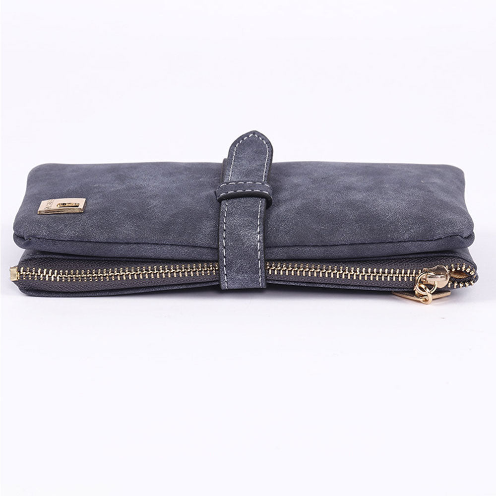 Women Wallet Multi Card Position Clutch Female Multi-Function Coin Purse-Dark Grey