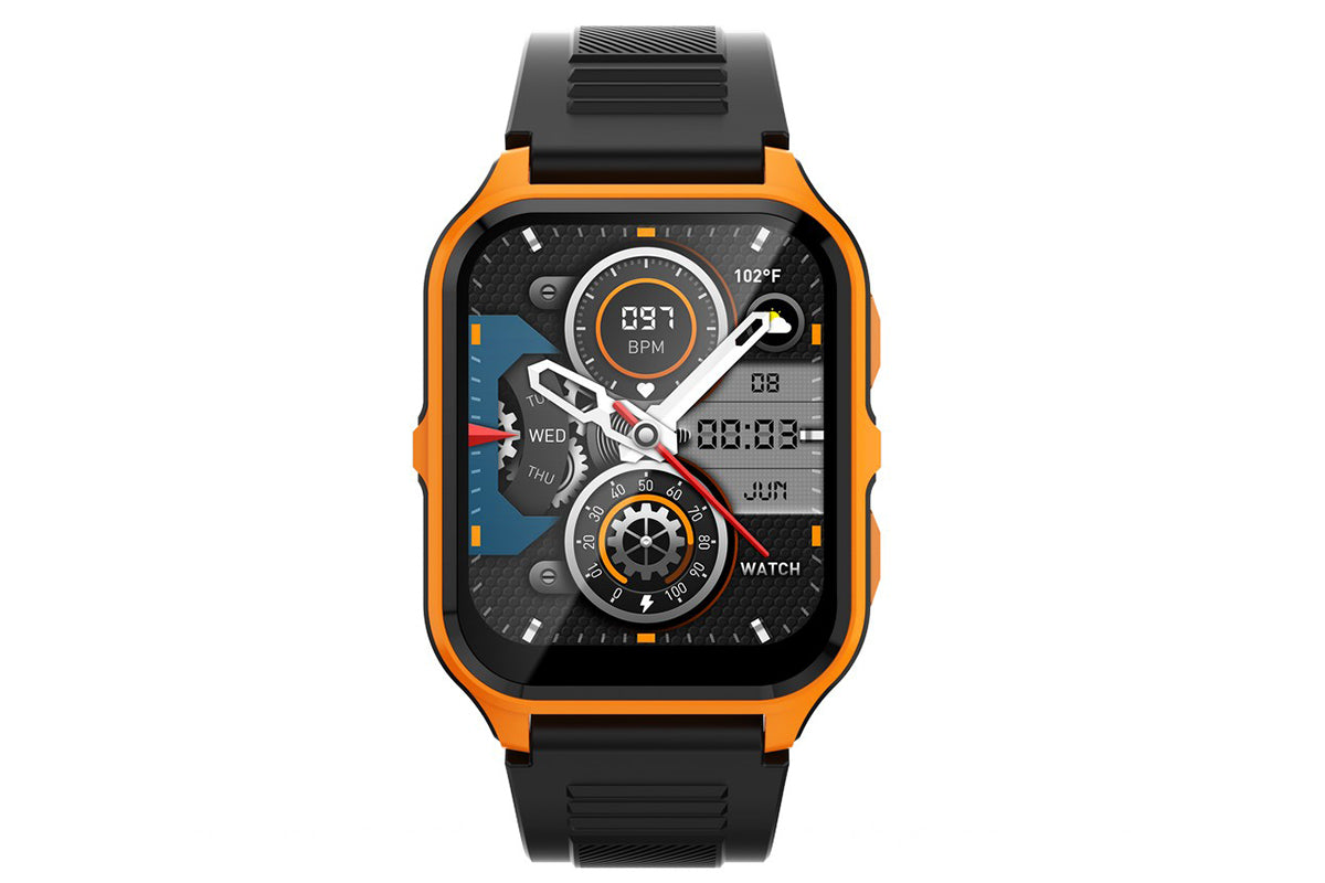 Smart Watch 1.83-Inch Fitness Watch with Heart Rate Sleep Monitor Blood Oxygen Female Physiological Reminders Activity Tracker-Orange