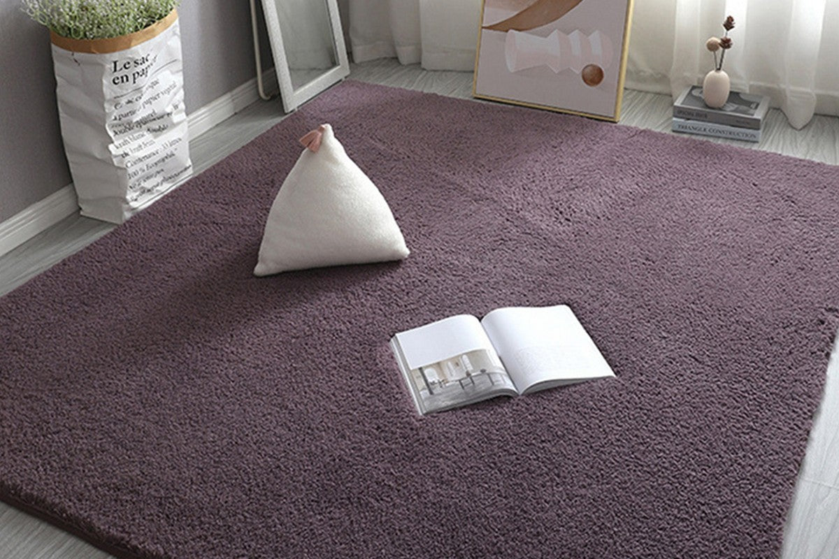 Soft Modern Indoor Large Shaggy Rug for Livingroom Bedroom Dorm Kids Room Home Decorative-Purple