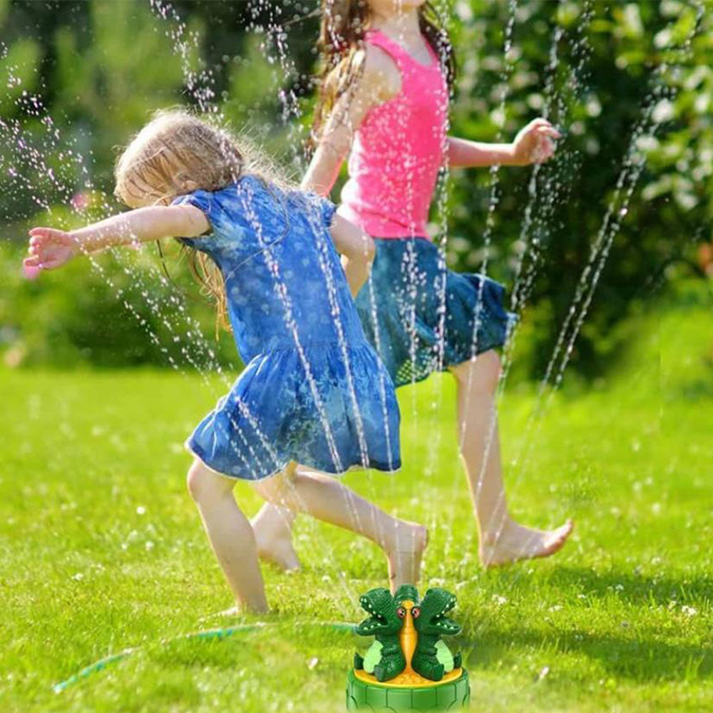 Water Sprinkler for Outdoor Play Water Spraying Toy for Summer Splashing Fun Toy Green Dinosaur