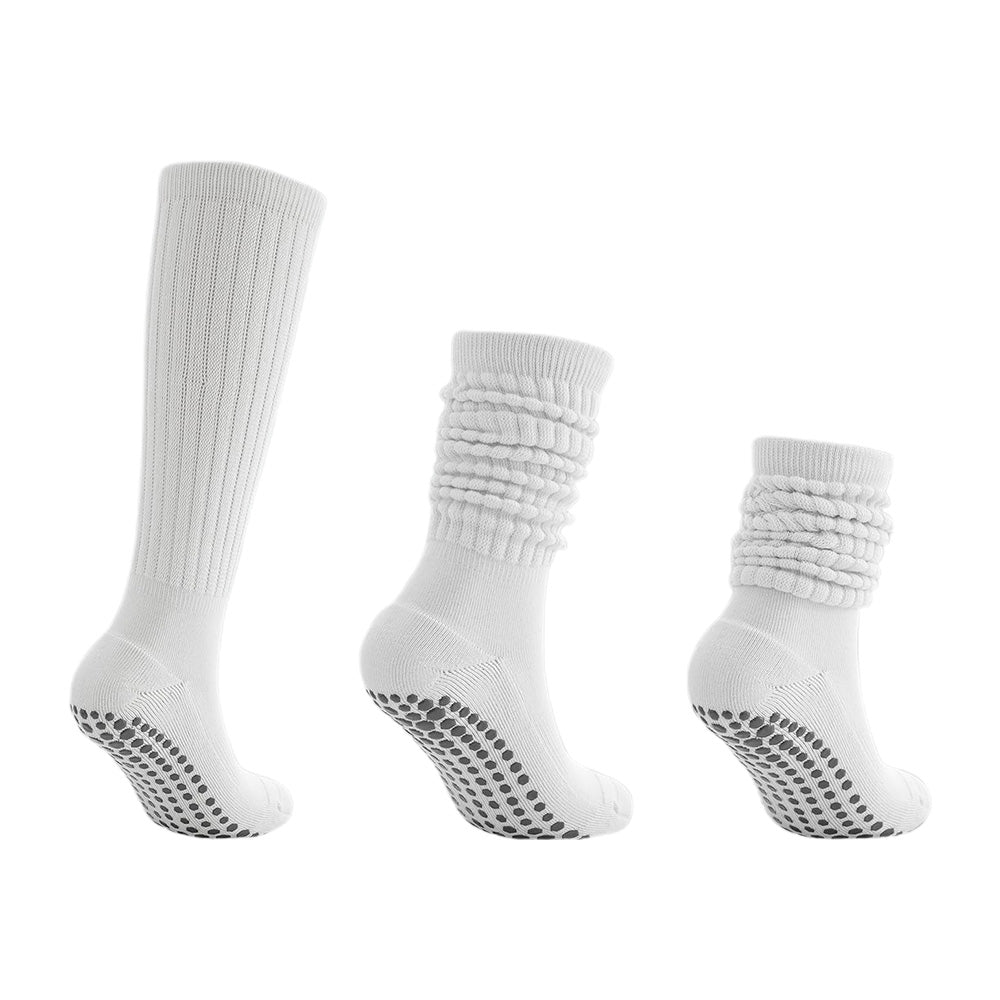 3 Pairs of Non-Slip Grips Yoga Socks Anti-Skid Knee-High Socks for Pilates Barre Dance Style 1