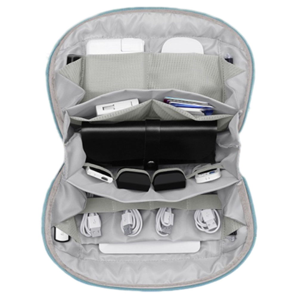 Travel Gadget Bag Organizer Small Electronics Organizer Pouch for Cables Cords Chargers Grey