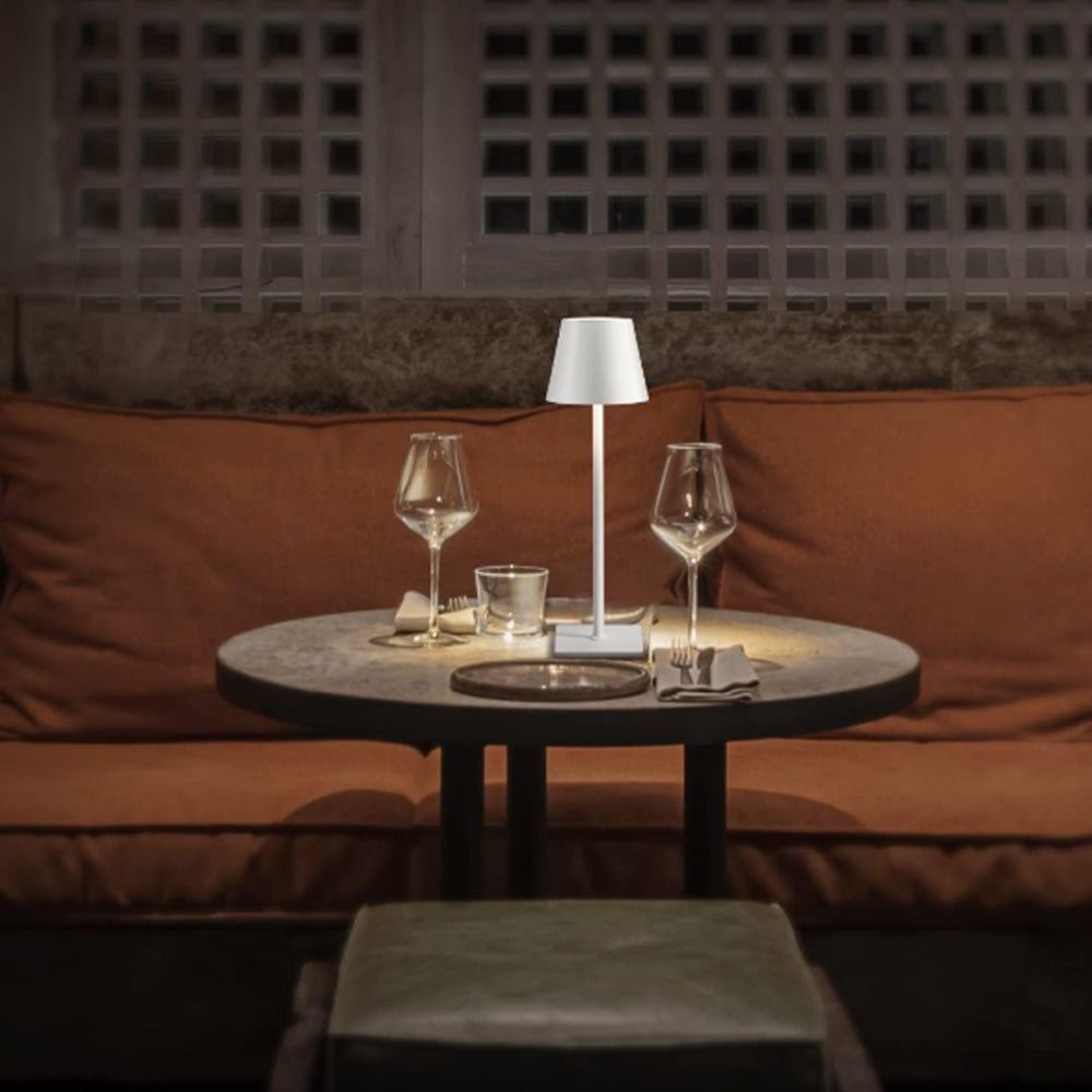 Cordless 3 Color Dimmable Table Lamp Rechargeable Modern LED Desk Lamp White