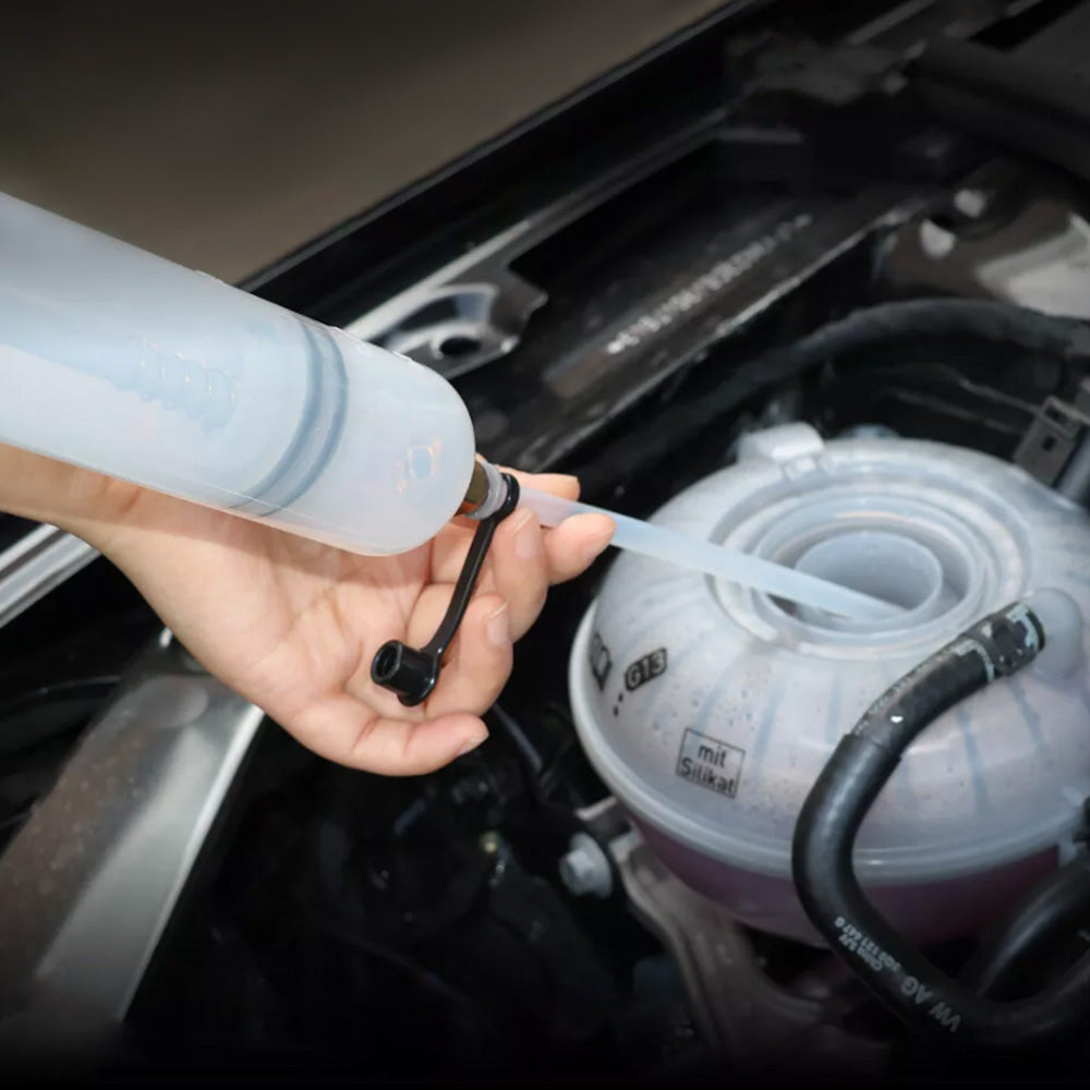 500CC Waste Oil Fluid Extractor Pump Manual Suction Vacuum Fuel Transfer Tool for Car Orange