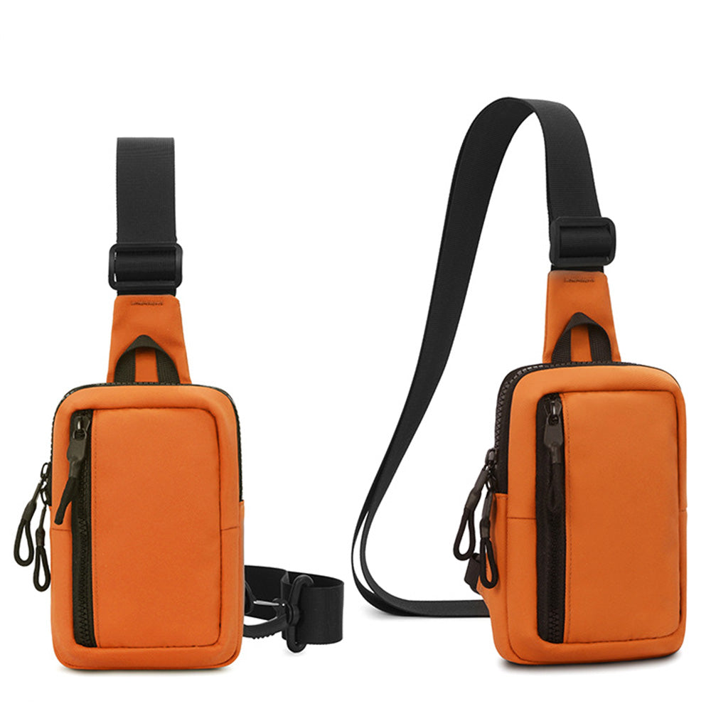 Small Crossbody Bag for Men Women Mini Sling Bag Travel Running Phone Daypack Orange
