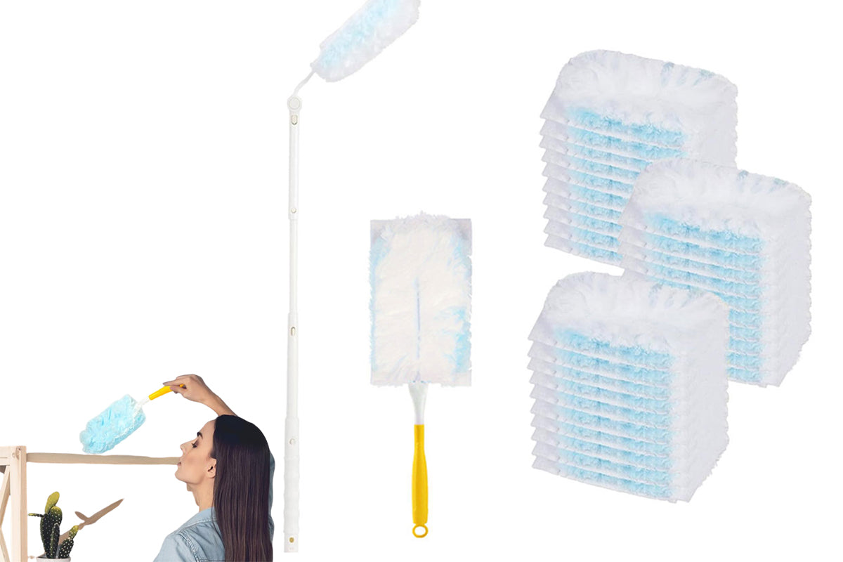 30Pcs Duster Refills With Handles Disposable Duster Refills