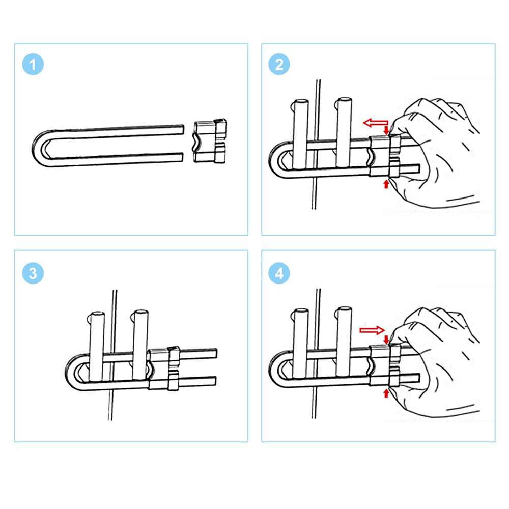 6Pcs Baby Proofing Locks U-Shaped Sliding Cabinet Locks Adjustable Childproof Latch