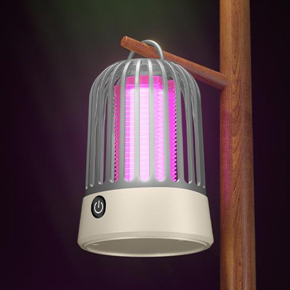 Electric Mosquito Zapper Portable Rechargeable Mosquito Killer Lamp Grey