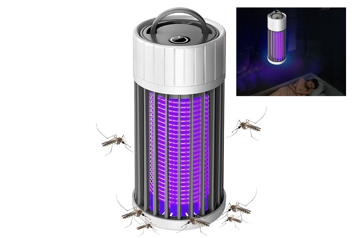 USB Electronic Rechargeable Mosquito Killer Lamp Night Light Mosquito Trap Indoor-Grey
