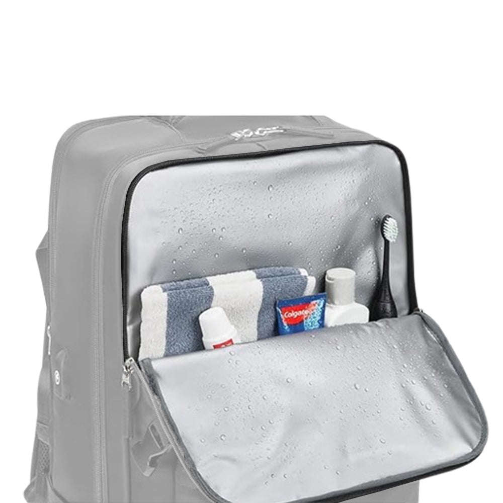 Expandable Travel Backpack Large Water-Resistant Carry on Backpack with Shoe Compartment Gray