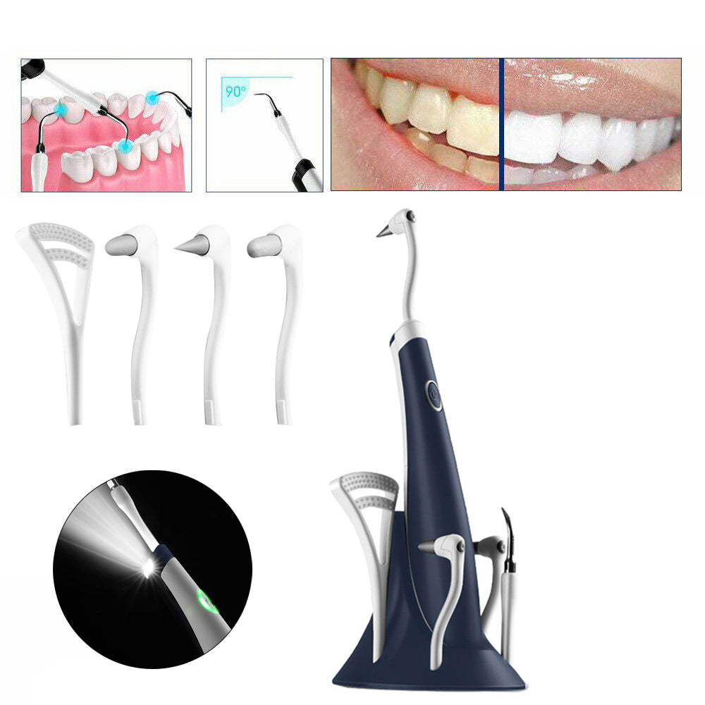 5 in1 Electric Ultrasonic Teeth Calculus Remover Teeth Cleaner Oral Care Black
